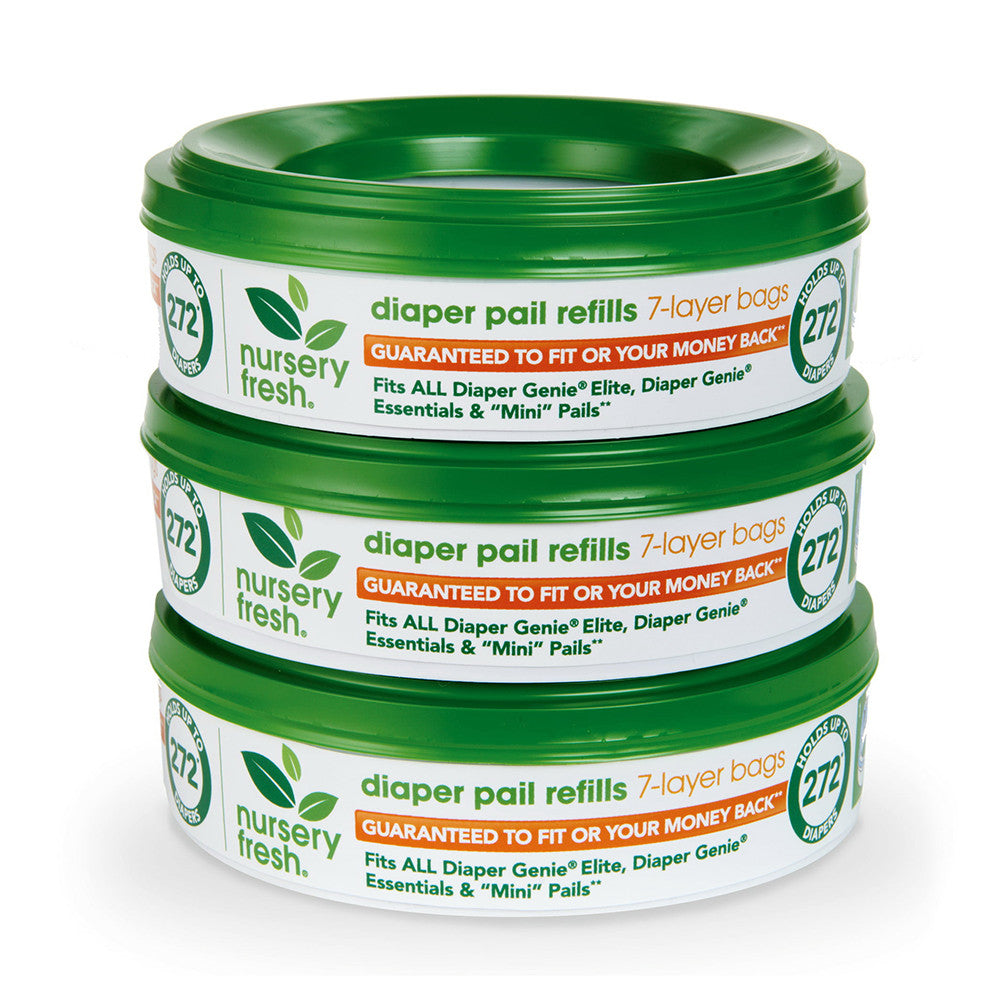 Munchkin Nursery Fresh Diaper Genie Pail Refill, 3 Pack